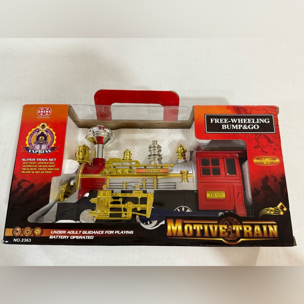 Express Super Train Set Motive Free-Wheeling Bump&Go Age3+‎ Battery Tested New